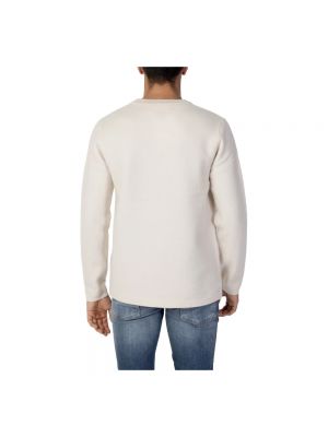 Dzianinowa bluza dresowa wełniana z wełny merino Selected Homme biała