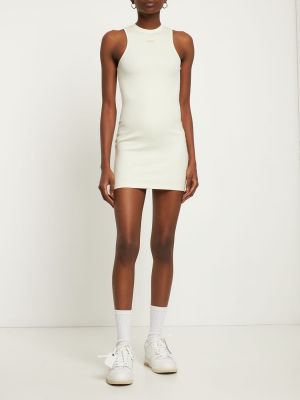 Džerzej mini šaty Off-white biela