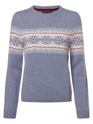 Sweter z wełny merino Franco Callegari niebieski