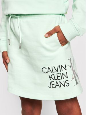 Sukně Calvin Klein Jeans, zelená