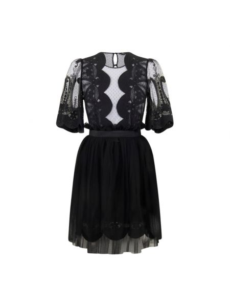 Sukienka mini koronkowa Elisabetta Franchi czarna