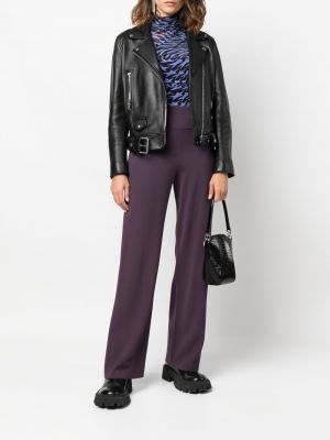 Pantalon droit taille haute Thierry Mugler Pre-owned violet