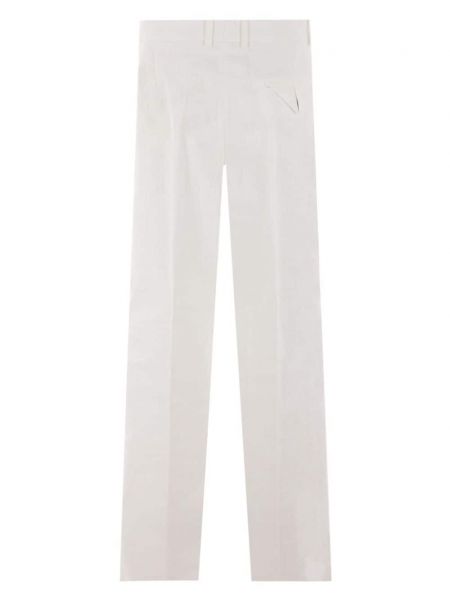 Pantalon droit en coton Bottega Veneta blanc