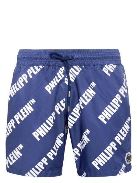 Baskılı şort Philipp Plein mavi