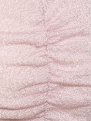Sukienka mini z otwartymi plecami Alessandra Rich różowa