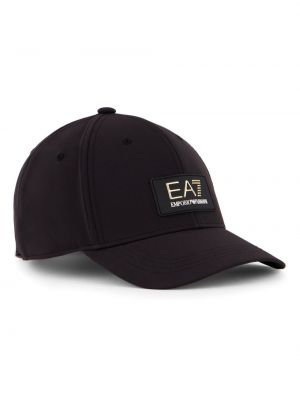 Cappello con visiera con stampa Ea7 Emporio Armani nero