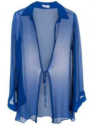 Hedvábné šaty Amir Slama modré