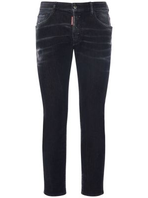 Stretchjeans i bomull Dsquared2 svart