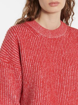 Sweter wełniany z kaszmiru bawełniany Joseph czerwony