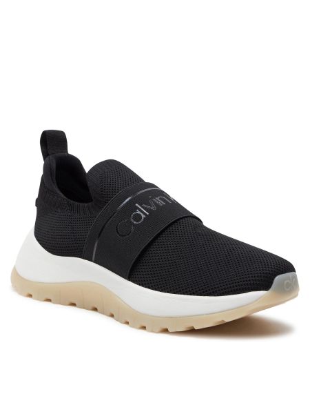 Sneakers slip-on από διχτυωτό Calvin Klein μαύρο