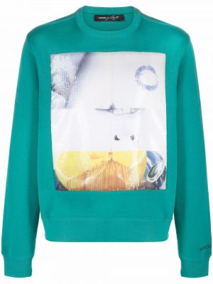 Rund hals paljett sweatshirt Lanvin blå