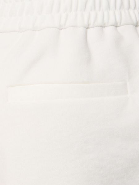 Pantalones cortos de algodón de tela jersey Brunello Cucinelli blanco