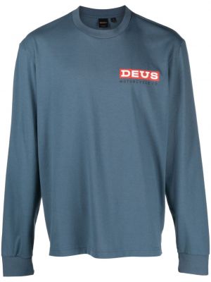 Тениска с принт Deus Ex Machina синьо