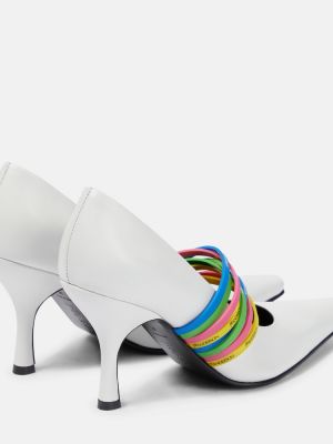 Кожени полуотворени обувки Jw Anderson бяло
