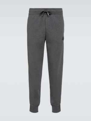 Pantaloni tuta di cotone Moncler grigio