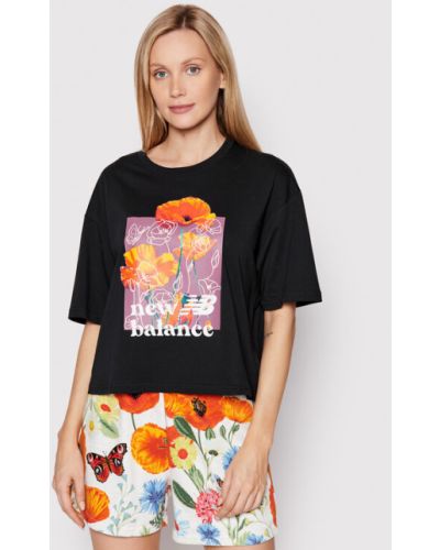 Oversized póló New Balance fekete