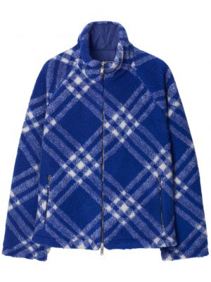 Reverzibilna jakna karirana s printom Burberry plava