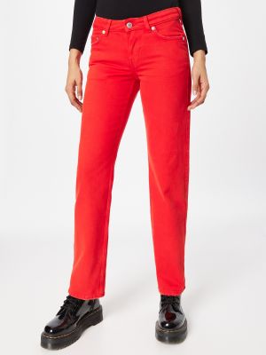 Straight leg jeans Weekday rosso