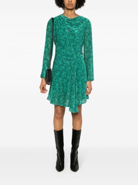 Drapiruotas mini suknele Isabel Marant žalia