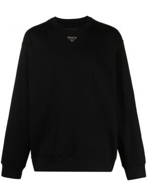 Sweatshirt aus baumwoll Prada schwarz