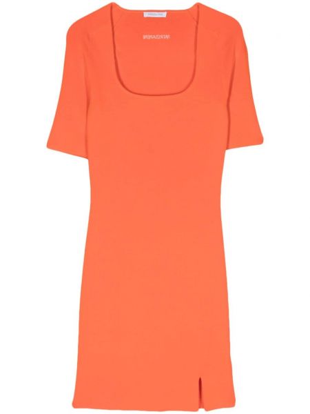 Жакардова рокля Patrizia Pepe оранжево