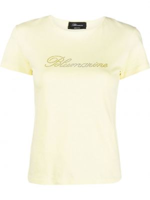 T-krekls ar apaļu kakla izgriezumu Blumarine dzeltens