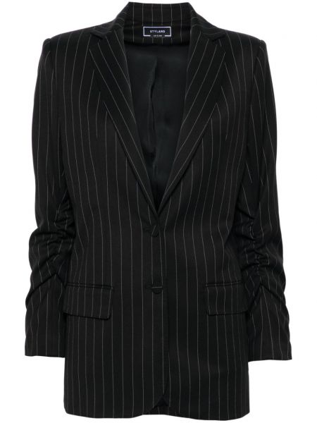 Stribet blazer Styland sort