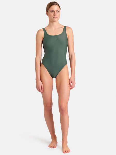 Prugasti jednodijelni kupaći kostim Arena zelena