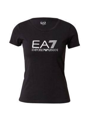 Тениска slim Ea7 Emporio Armani черно