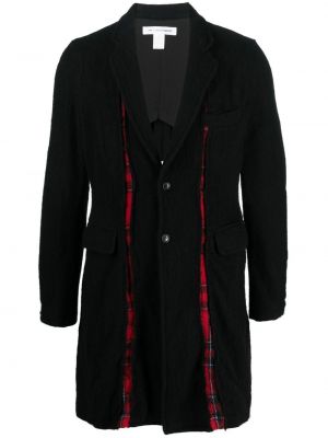 Карирано палто на райета Comme Des Garçons Shirt черно