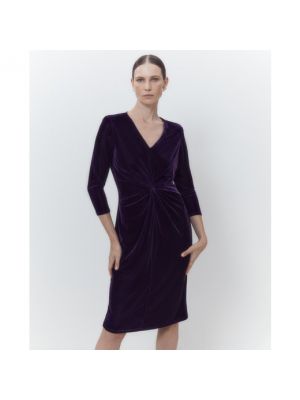 Mini vestido de terciopelo‏‏‎ Woman El Corte Inglés violeta