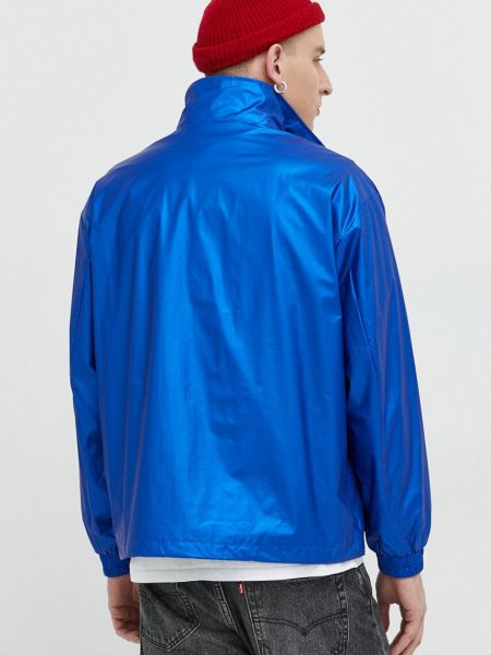 Laza szabású oversized rövid kabát Tommy Jeans kék