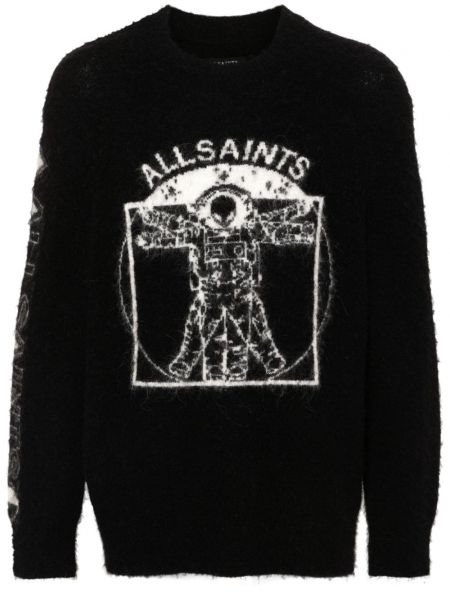 Striktrøje Allsaints sort