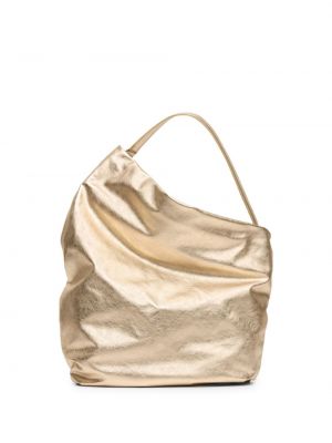 Usnjena torbica za čez ramo Marsell zlata