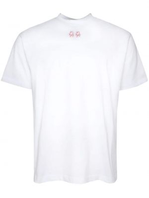 Памучна тениска с принт 44 Label Group бяло