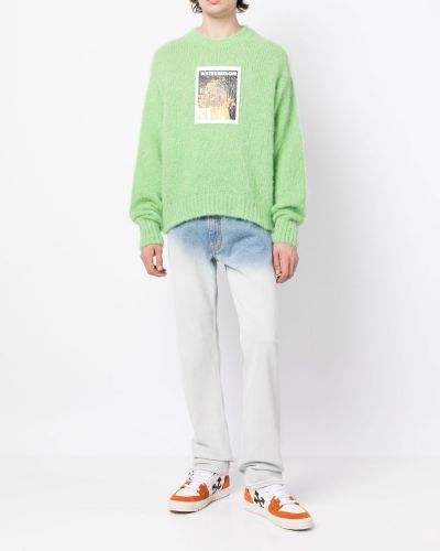 Džemperis ar apdruku Denim Tears zaļš