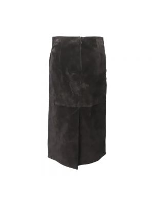Spódnica zamszowa Saint Laurent Vintage czarna