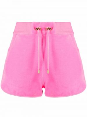 Pantaloni scurți de catifea Balmain roz