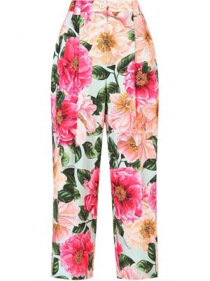 Панталон на цветя с принт Dolce & Gabbana розово