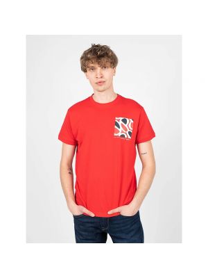 Koszulka z okrągłym dekoltem Pepe Jeans czerwona