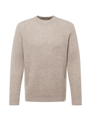 Меланжов пуловер Nowadays кафяво