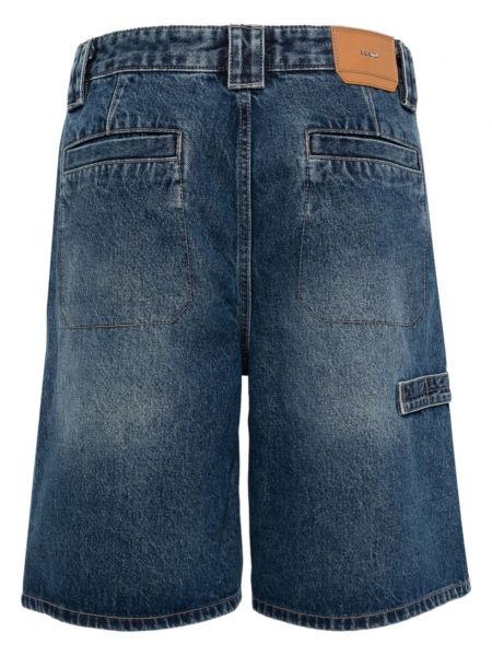 Shorts en coton Solid Homme bleu