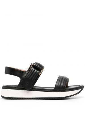 Kožené sandály Pollini černé