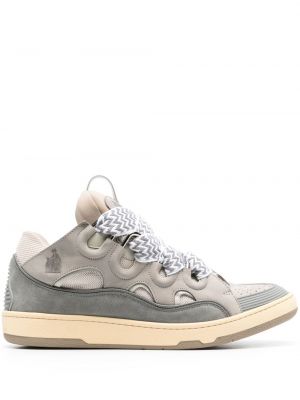 Sneakers di pelle Lanvin grigio
