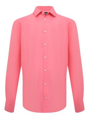 Хлопковая рубашка Van Laack Розовая