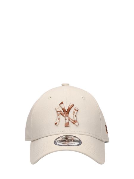Cappello di cotone New Era beige