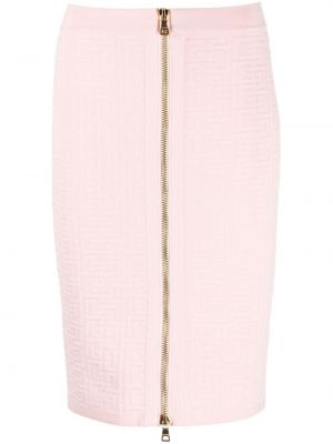 Zip skjørt Balmain rosa