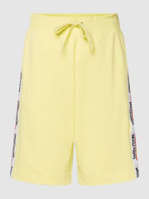 Dzianinowe szorty Moschino Swim + Underwear żółte