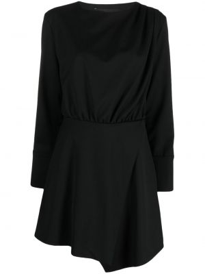 Sukienka długa asymetryczna Federica Tosi czarna