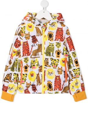 Trykt lang jakke for jenter Stella Mccartney Kids hvit